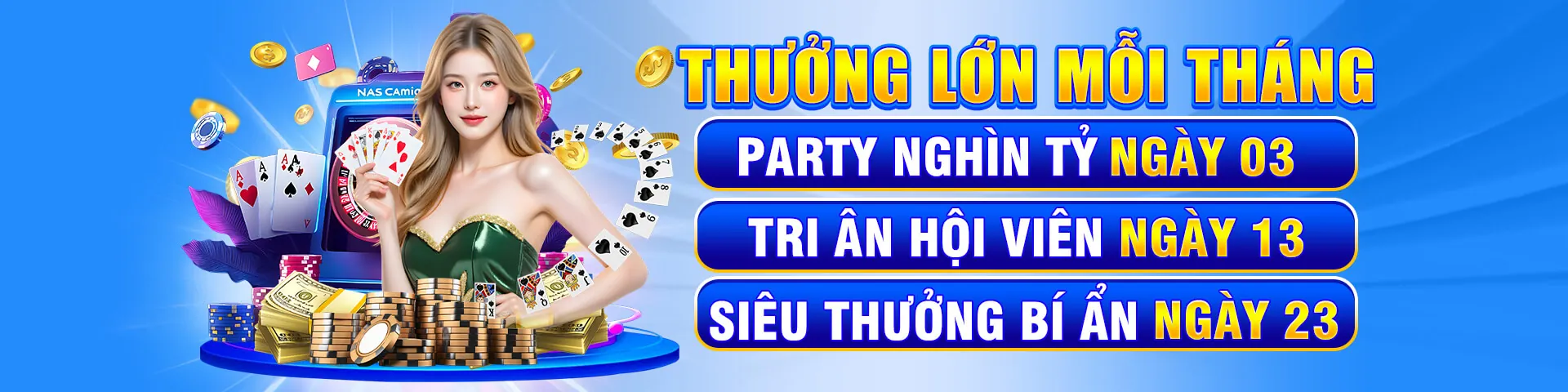Hình ảnh chính của trò chơi nổ hũ VU88, với các biểu tượng slot rực rỡ và tiền vàng lấp lánh